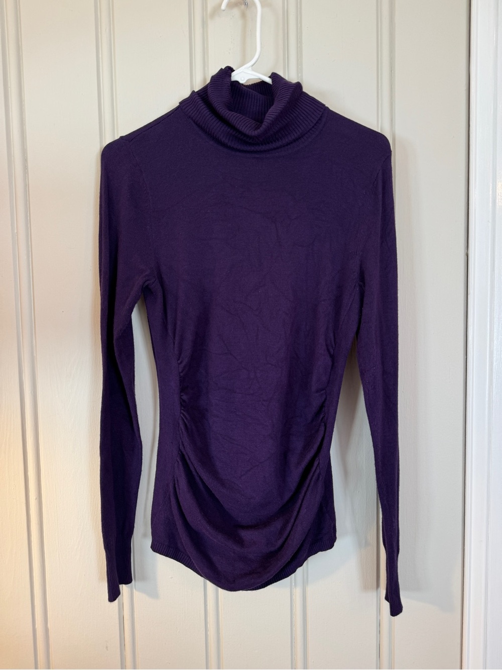 Y2K The Limited Purple Ruched Turtleneck Sweater Top Fairy Grunge Medium M